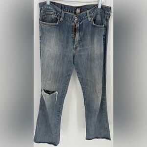 Lucky Brand Mens Straight Leg Distressed Jeans